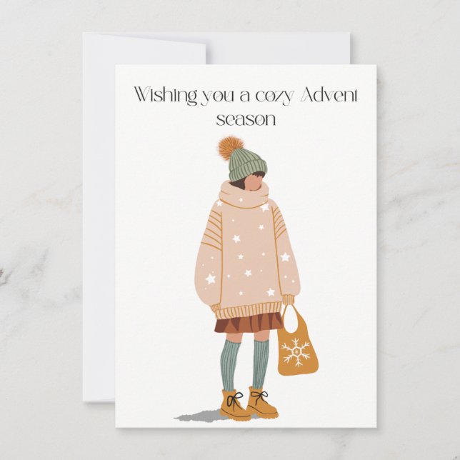 Carte De Remerciements Wishing you a cozy Advent season (Devant)