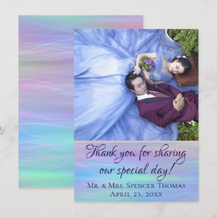 Carte De Remerciements Wisps Whimsical   Holo Fairy Pastel Rainbow Photo