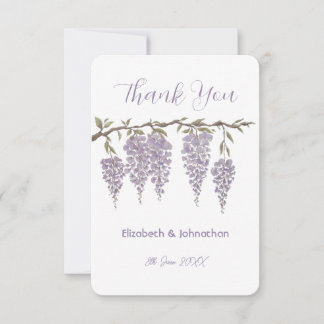 Carte de remerciements Wisteria