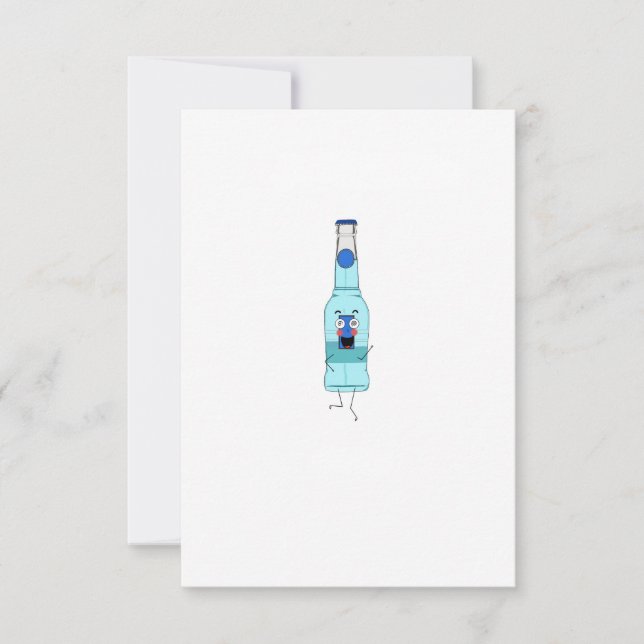 Carte De Remerciements WKD Bleu, boisson, mignon (Devant)