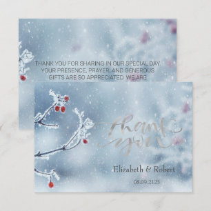 Carte De Remerciements Wonderland Branches Blue