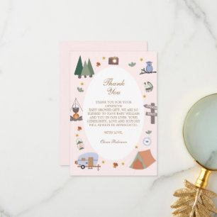 Carte De Remerciements Woodland Adventure Attend le Baby shower de campin