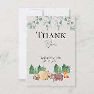 Carte De Remerciements Woodland Wild ONE