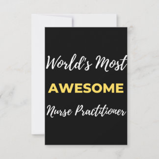 Carte De Remerciements World's Most Awesome Nurse Practitioner