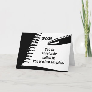 Carte De Remerciements WOUAH ! , Vous l'avez tellement absolument cloué