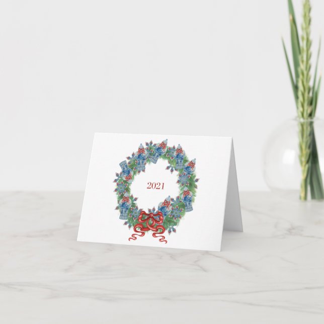 Carte De Remerciements Wreath 2024 Ginger Jar (Devant)