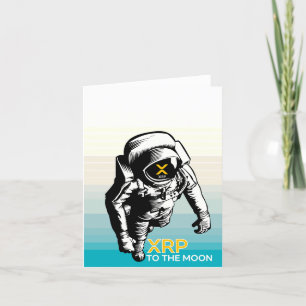 Carte De Remerciements XRP VERS LA LUNE - crypto-monnaie XRP