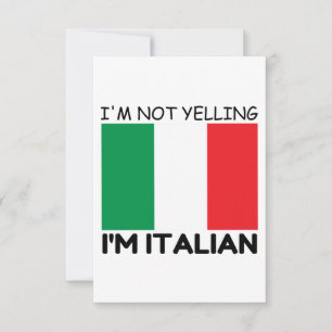 CARTE DE REMERCIEMENTS YELLING ITALIEN
