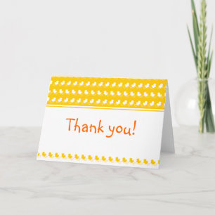 Carte De Remerciements yellow durow baby shower