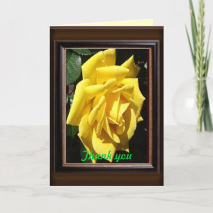 Carte De Remerciements Yellow rose Texas Thank