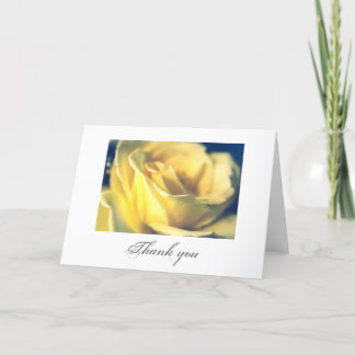 Carte De Remerciements Yellow Rose Thank You card