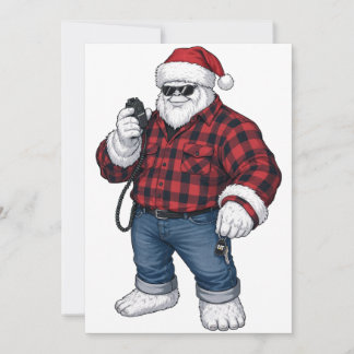 Carte De Remerciements Yeti Abominable Snowman Conducteur de Camion Camio