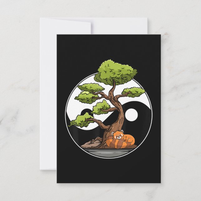 Carte De Remerciements Yin Yang Bonsai Tao Taoism Spirituel Zen Méditerra (Devant)
