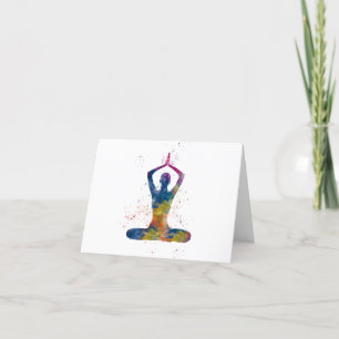 Carte De Remerciements yoga aquarelle