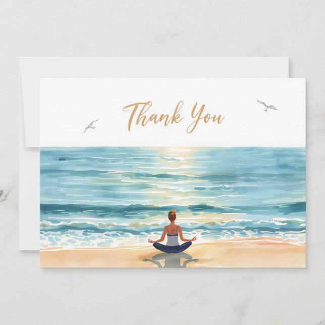 Carte De Remerciements Yoga Position Thank You Card (Devant)