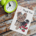 Carte De Remerciements Yorkshire Terrier<br><div class="desc">Yorkshire Terrier Carte de remerciements</div>