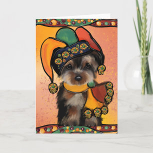 Carte De Remerciements Yorkshire Terrier Poo ou Yorkipoo