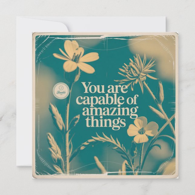 Carte De Remerciements You Are Capable Of Amazing Things (Devant)