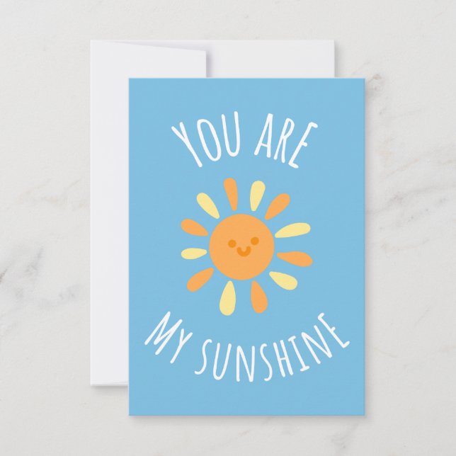 Carte De Remerciements 'You Are My Sunshine' Cute Sun Design Gai (Devant)