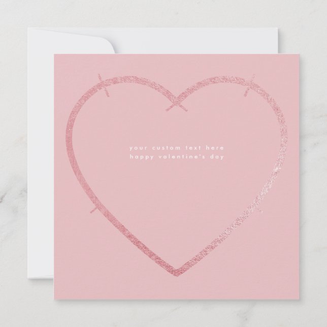 Carte De Remerciements Your Heart in my Heart Blush Pink Foil Mothers Day (Dos)