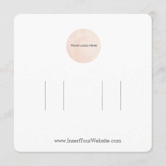 Carte De Remerciements Your Logo Double Bow Hair Clip Display Card (Devant)