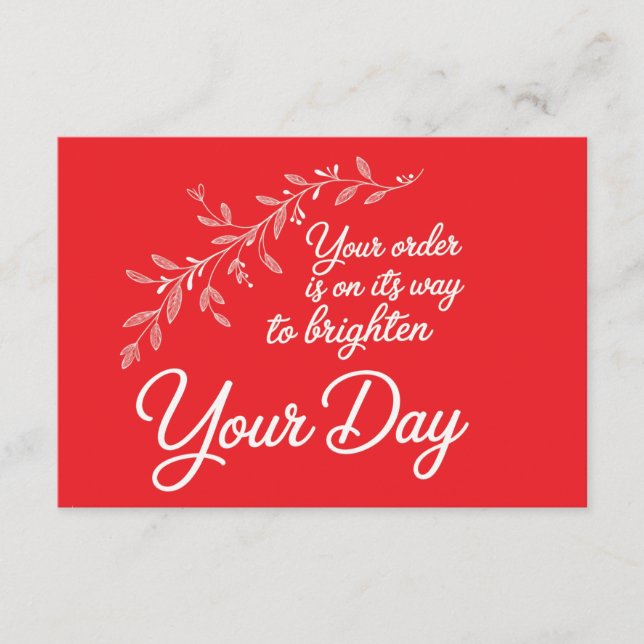 Carte De Remerciements Your Order is On Its Way Flat Thank You Card (Devant)