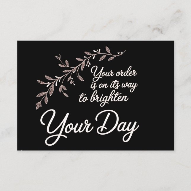 Carte De Remerciements Your Order is On Its Way Flat Thank You Card (Devant)