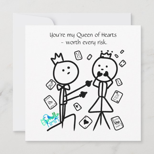 Carte De Remerciements You're My Queen of Hearts Card (Devant)