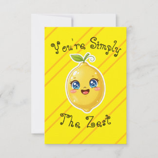 Carte De Remerciements You're Simply The Zest Food Pun Thank You Card