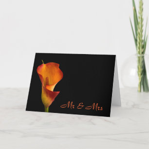 Carte De Remerciements Zantedeschia de flamme