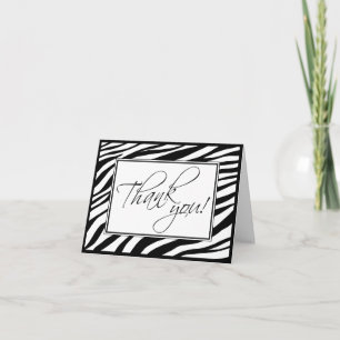 Carte De Remerciements Zebra Stripes Custom Thank You Card