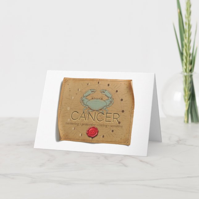 Carte De Remerciements Zodiac - Cancer - Greeting Card (Devant)