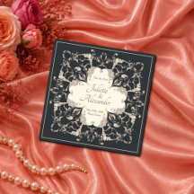 Carte de Remise de Date Luxueuse Baroque