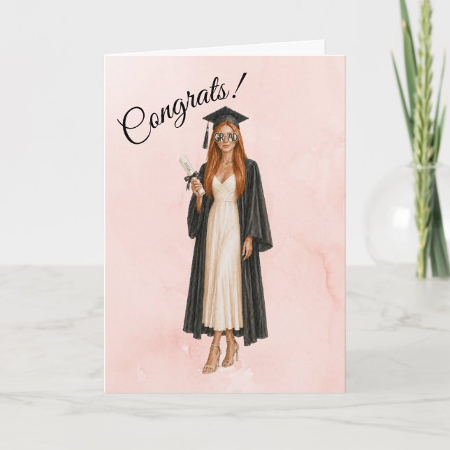 Carte de remise de diplôme 2026 pour elle (Devant)