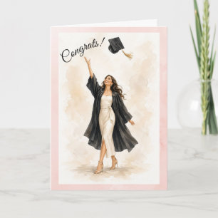 Carte de remise de diplôme 2026 pour elle