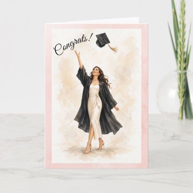 Carte de remise de diplôme 2026 pour elle (Devant)