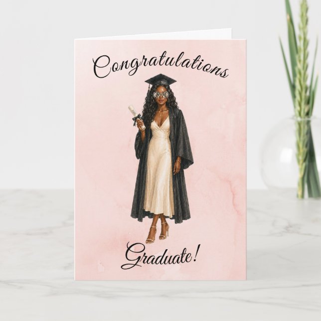 Carte de remise de diplôme 2026 pour elle (Devant)