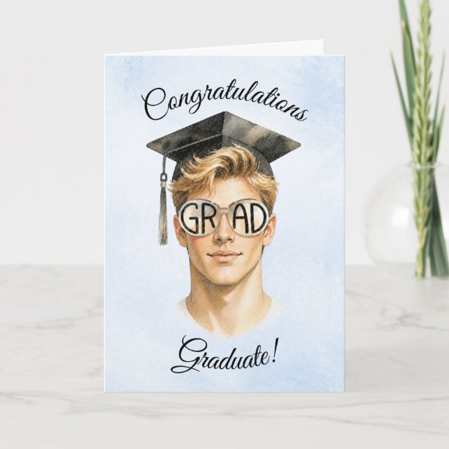 Carte de remise de diplôme 2026 pour lui (Devant)