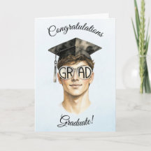 Carte de remise de diplôme 2026 pour lui
