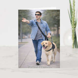 Carte de remise de diplôme d'équipe de chien guide