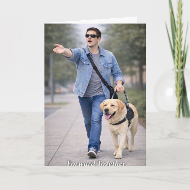 Carte de remise de diplôme d'équipe de chien guide (Devant)