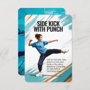 Carte de remise en forme Side Kick Punch