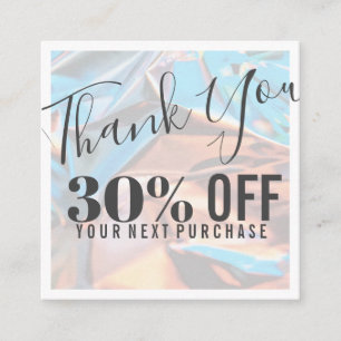 Carte de remise Holographique pour entreprise insp