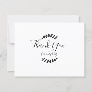 Carte de Remise Merci pour Votre Achat