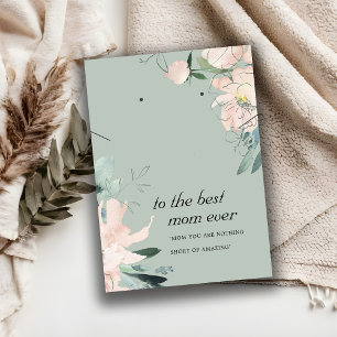 CARTE DE REMORQUAGE FLORALE MOM GRIS BLANC