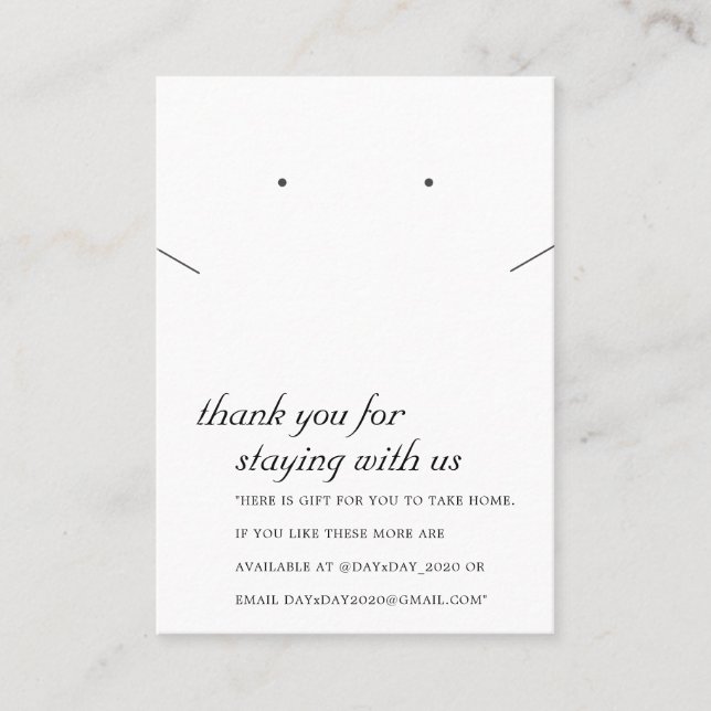 CARTE DE REMORQUE EN MERCI NOIR ET BLANC (Devant)