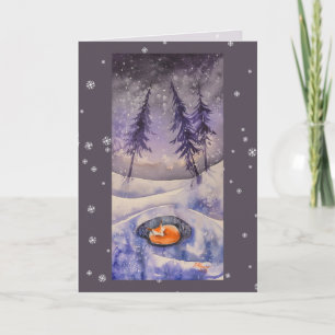 Carte de renard de sommeil