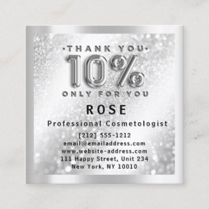 Carte De Rendez-vous 10 % de réduction sur remise Parties scintillant