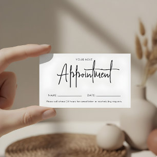 Carte de rendez-vous à signature minimale de scrip