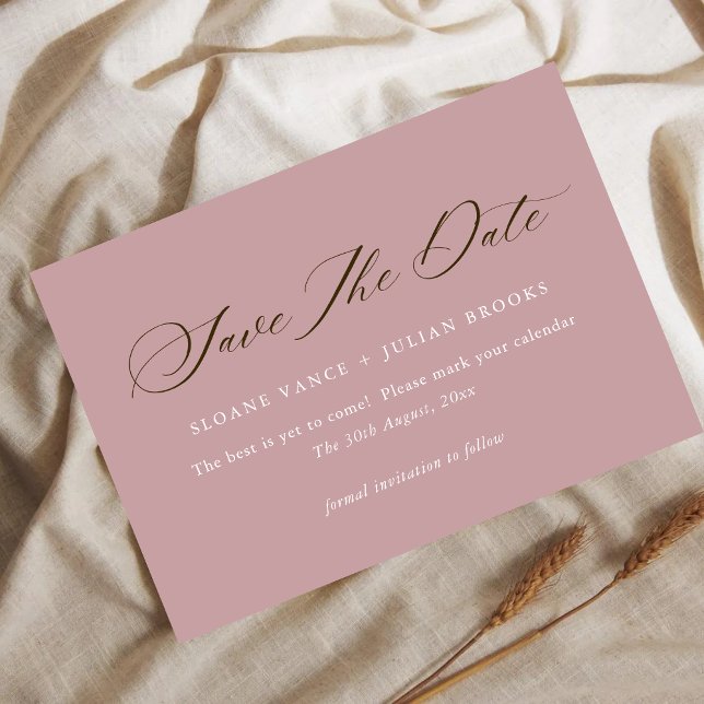 Carte de rendez-vous à typographie Rose Poussiéreu (Créateur téléchargé)